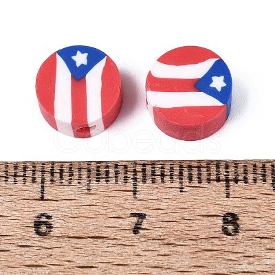 Independence Day Handmade Polymer Clay Beads CLAY-Q253-12A-1