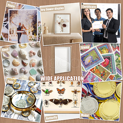 MDF Composite Wood Photo Frame Stand for Dried Flower DJEW-WH0028-057B-1