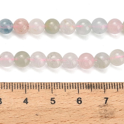 Natural Morganite Beads Strands G-H329-C10-6mm-A-1