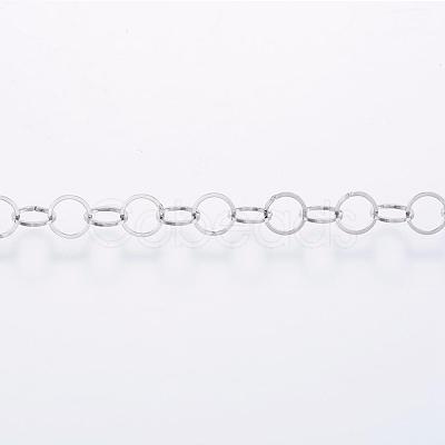 Tarnish Resistant Handmade 304 Stainless Steel Rolo Chains CHS-H007-59P-1