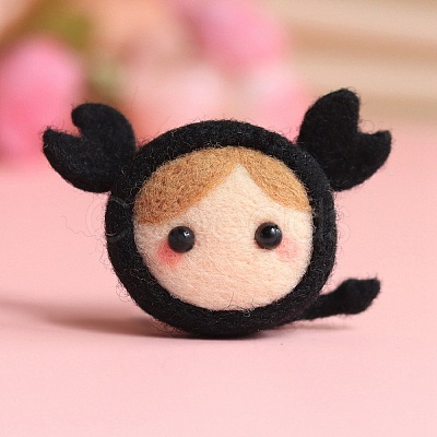 DIY Constellation Doll Keychain Needle Felting Kit DIY-D068-01P-12-1