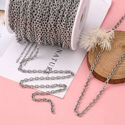 Tarnish Resistant 304 Stainless Steel Cable Chains CHS-R009-11-1