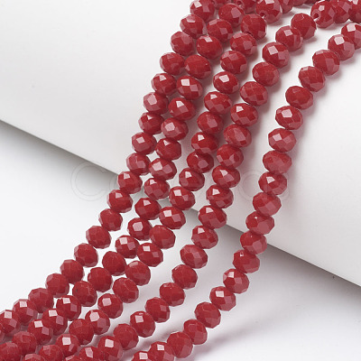 Opaque Solid Color Glass Beads Strands X-EGLA-A034-P6mm-D02-1