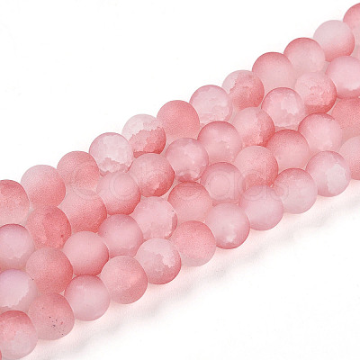 Crackle Glass Beads Strands GLAA-N009-6mm-03-1
