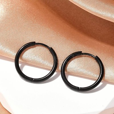 202 Stainless Steel Huggie Hoop Earrings EJEW-F111A-17mm-EB-1