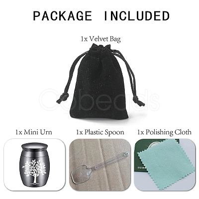 Alloy Cremation Urn Kit AJEW-CN0001-11B-1