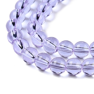Transparent Glass Beads Strands X-GLAA-T032-T6mm-01-1