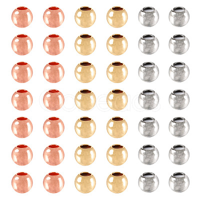 60Pcs 3 Colors Brass Beads KK-TA0001-59-1