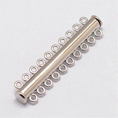 Alloy Magnetic Slide Lock Clasps PALLOY-P103-09P-1