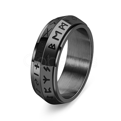 Rotatable Stainless Steel Finger Ring PW-WG27E87-20-1