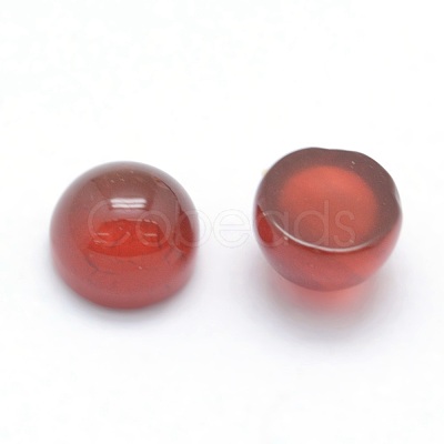 Natural Carnelian Cabochons G-P393-R03-12MM-1