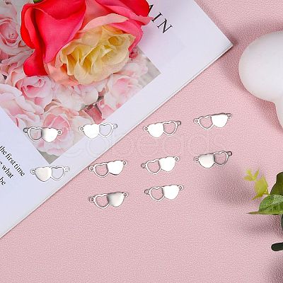 10Pcs Stainless Steel Connector Charms STAS-SZ0003-17A-1