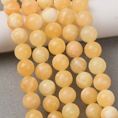 Natural Honey Jade Bead Strands G-K153-B26-10mm-1
