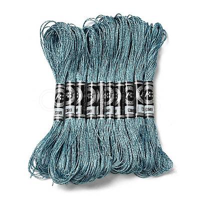 10 Skeins 12-Ply Metallic Polyester Embroidery Floss OCOR-Q057-A04-1