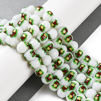 Printing Glass Beads for Necklaces Bracelets Making GLAA-B020-02A-04-1