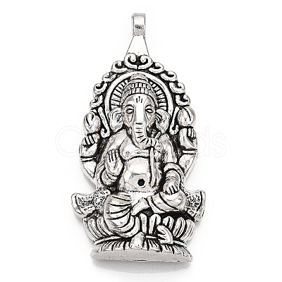 Tibetan Style Alloy Big Pendants X-TIBEP-T002-119AS-NR-1