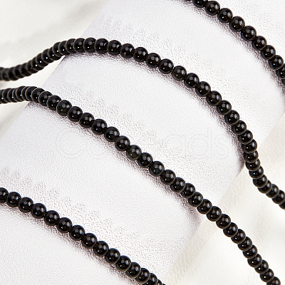 Natural Obsidian Beads Strands G-PH0028-4mm-14-1