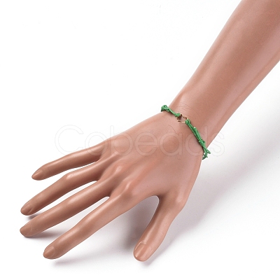 Adjustable Waxed Cotton Cord Bracelets X-BJEW-JB05064-1