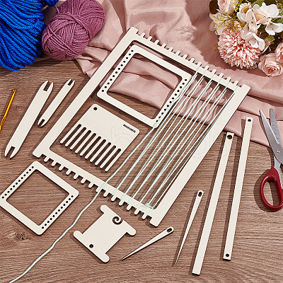 Wood Knitting Loom Kit TOOL-WH0155-76A-1