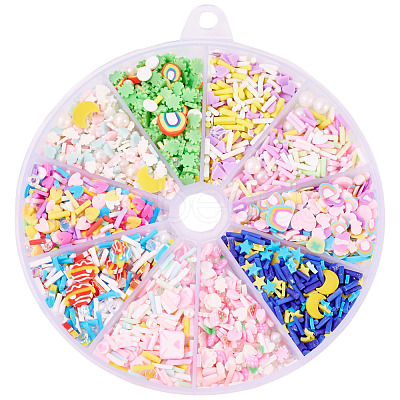 70G 10 Styles Handmade Polymer Clay Sprinkles Mix CLAY-SW0001-03B-1