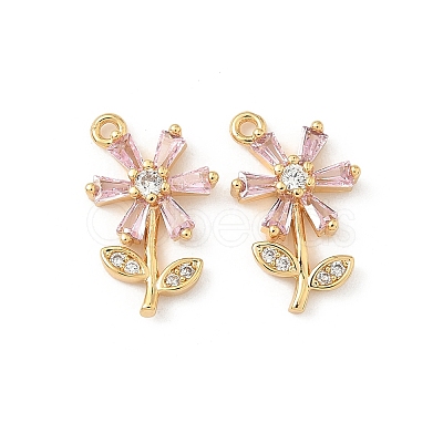 Brass Micro Pave Cubic Zirconia Pendants X1-KK-C099-02G-02-1