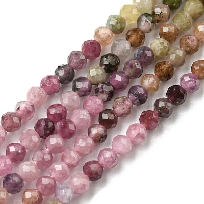 Natural Multicolor Tourmaline Beads Strands G-G0005-C04-1