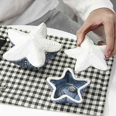 Starfish Ceramics Jewelry Plates WG73918-07-1