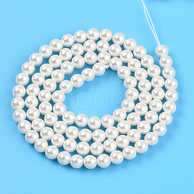 Baking Paint Pearlized Glass Pearl Bead Strands HY-N002-4mm-A11-1