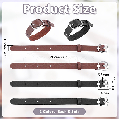PU Leather Luggage Tag Straps FIND-AR0006-90B-1