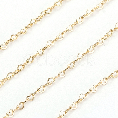 Brass Heart Link Chains CHC-D026-15C-G-1