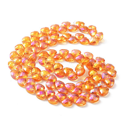 Electroplate Triangle Glass Beads Strands EGLA-A036-11A-FR03-1