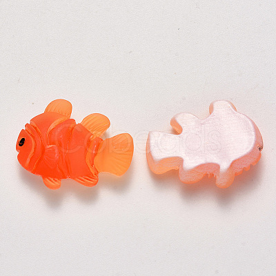 Translucent Frosted Resin Cabochons X-CRES-N022-11-1