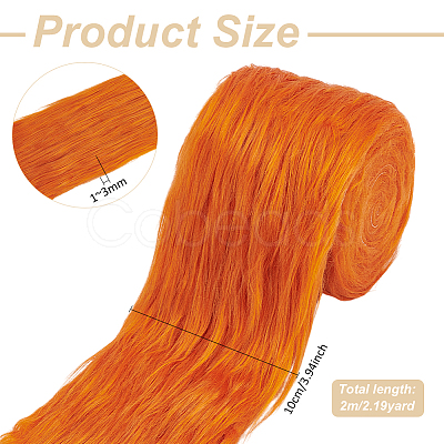 Polyester Top for Diy Hand-Decorated Artificial Wool Strip Accessories FIND-WH0170-32D-1