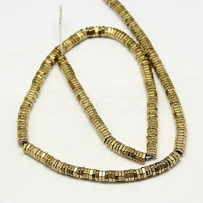 Electroplate Non-magnetic Synthetic Hematite Beads Strands G-J165-4mm-05-1