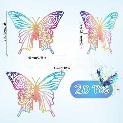 20Pcs Iron Pendants IFIN-SC0001-78-1