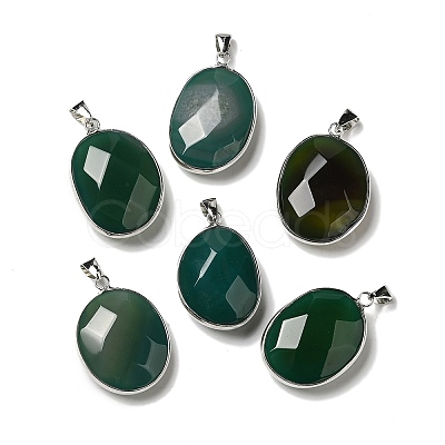 Natural Agate Dyed Pendants G-M415-02P-1