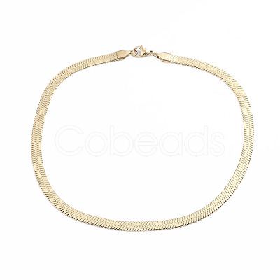 Unisex 304 Stainless Steel Herringbone Chains Necklaces LS-NJEW-L173-011-G-1