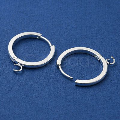 201 Stainless Steel Huggie Hoop Earrings Findings STAS-A167-01H-S-1