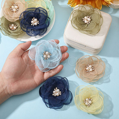 12Pcs 6 Colors Polyester Ornament Accessories DIY-CA0008-08B-1