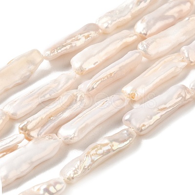 Natural Baroque Pearl Keshi Pearl Beads Strands PEAR-E016-016-1