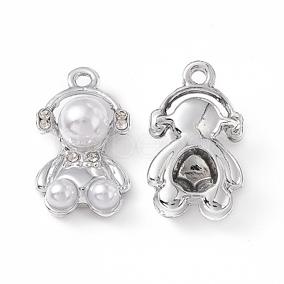 ABS Plastic Imitation Pearl Pendants PALLOY-K259-06P-1