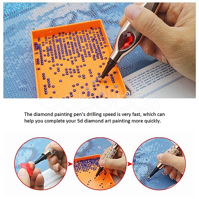 5D Queen Mace Resin Diamond Painting Point Drill Pen DIY-P043-03-1