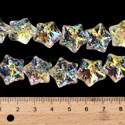 Electroplate Baking Paint Glass Beads Strands EGLA-K061-12A-AB02-1