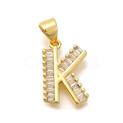 Rack Plating Brass Micro Pave Cubic Zirconia Pendants KK-L226-100G-K-1
