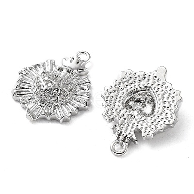 Rack Plating Brass Micro Pave Cubic Zirconia Pendants KK-K333-80P-1