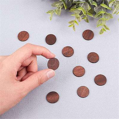 Painted Wood Cabochons WOOD-NB0001-30-1