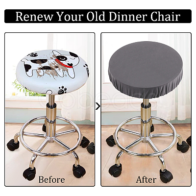 Fiber Stretch Round Bar Stool Covers AJEW-WH0307-33B-1
