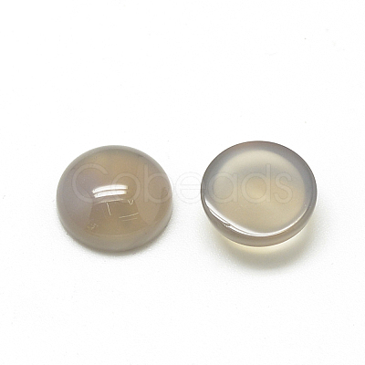 Natural Gray Agate Cabochons G-R416-12mm-15-1
