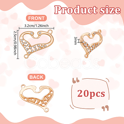 20Pcs Alloy Crystal Rhinestone Connector Charms FIND-PH0060-35-1