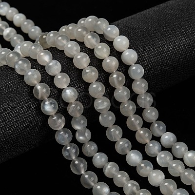 Natural White Moonstone Beads Strands G-J373-13-8mm-1